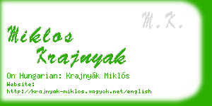 miklos krajnyak business card